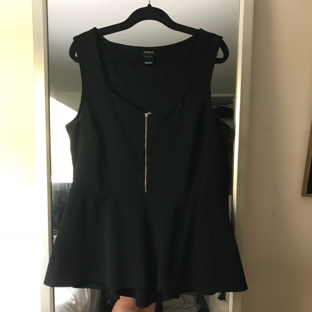 Black peplum top - FINAL SALE - make an offer